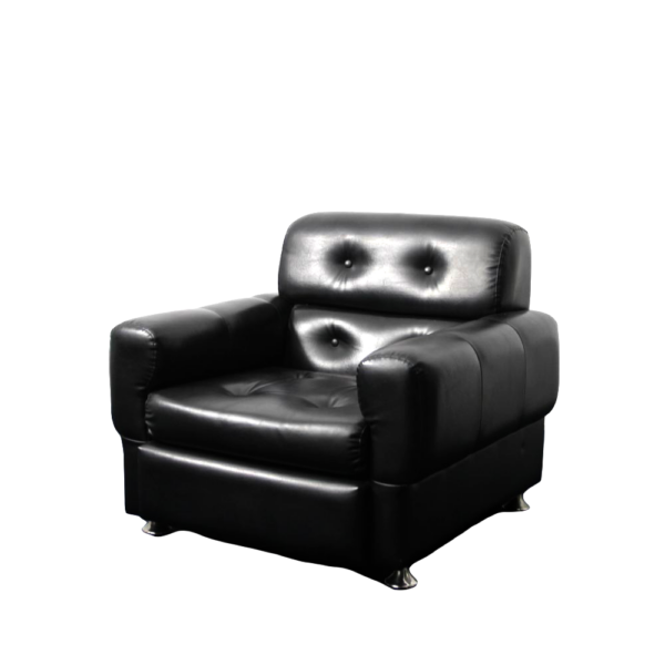 PVC leather square 1p sofa