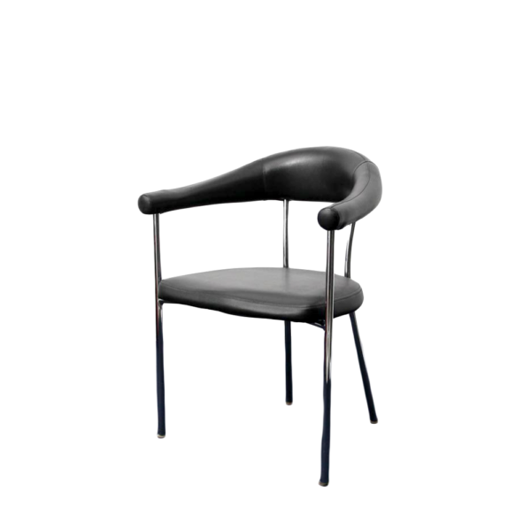 PVC leather arm chair "black"