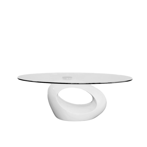Modern glass top coffee table