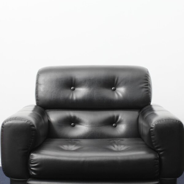 PVC leather square 1p sofa - 画像 (6)