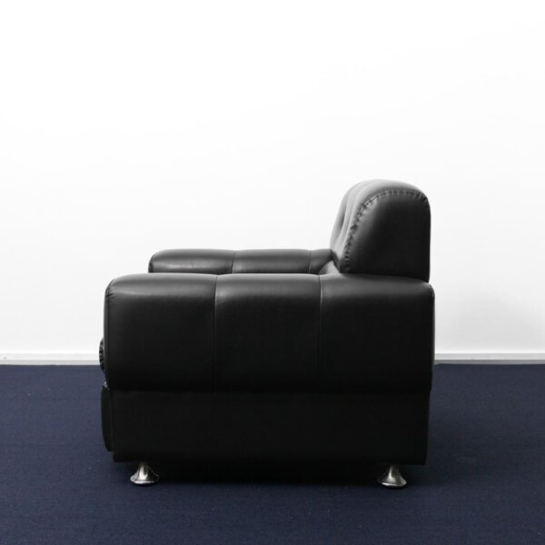 PVC leather square 1p sofa - 画像 (3)