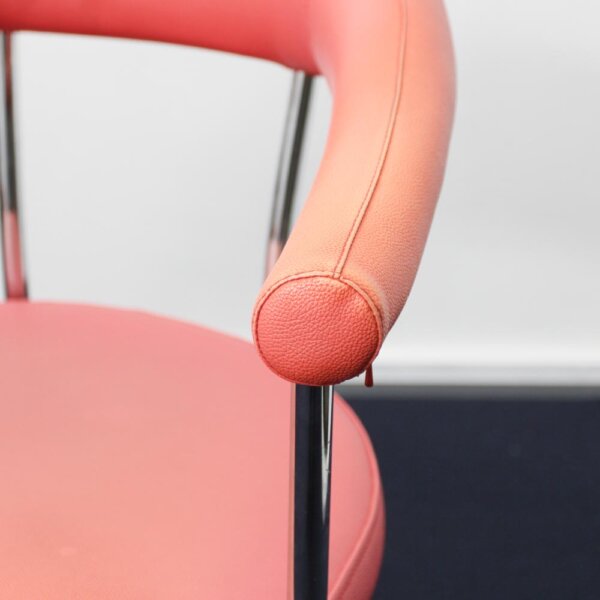 PVC leather arm chair "pink" - 画像 (6)