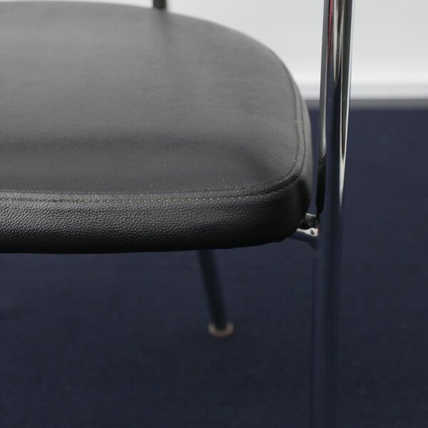 PVC leather arm chair "black" - 画像 (8)