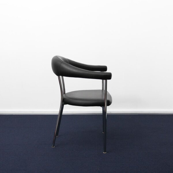 PVC leather arm chair "black" - 画像 (5)