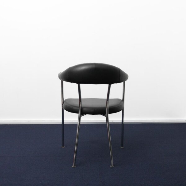 PVC leather arm chair "black" - 画像 (4)