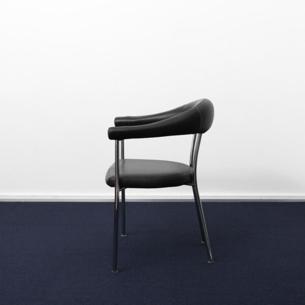 PVC leather arm chair "black" - 画像 (3)