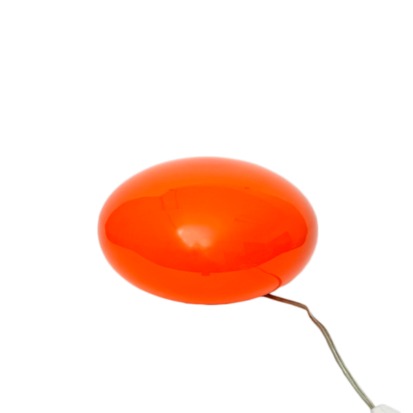 Glass shade table lamp