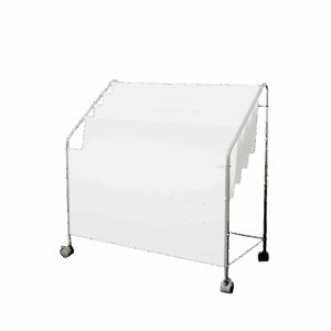 Rolling magazine rack