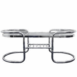 Chrome frame low table
