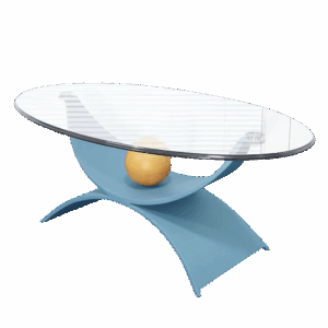 Steel leg center table