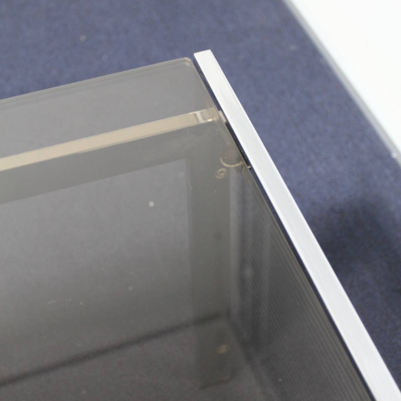 Chrome square glass table - 画像 (4)