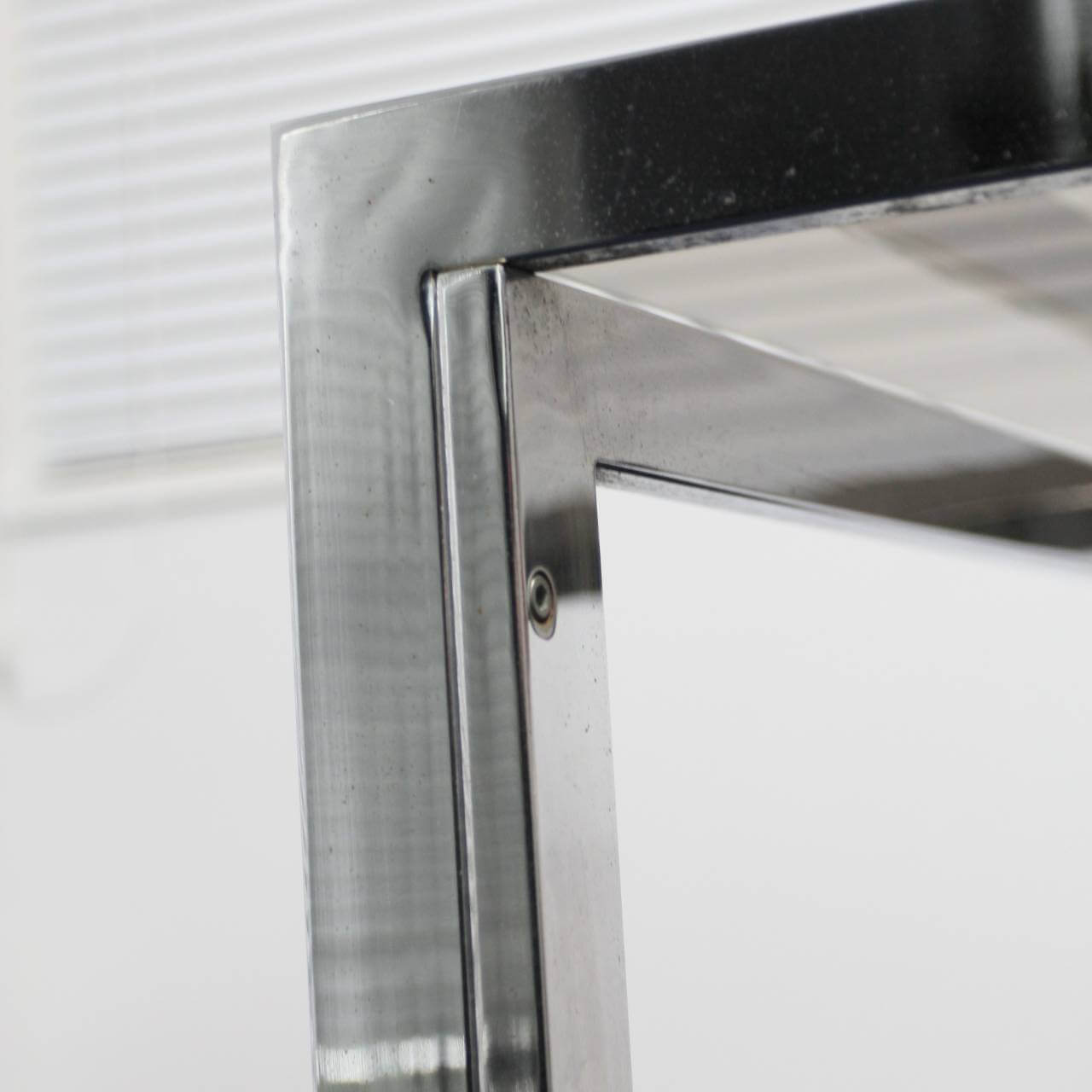 Chrome square glass table - 画像 (6)