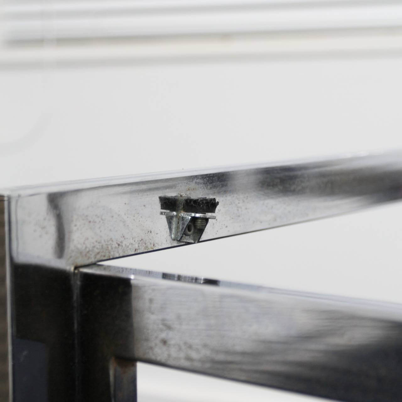 Chrome square glass table - 画像 (8)