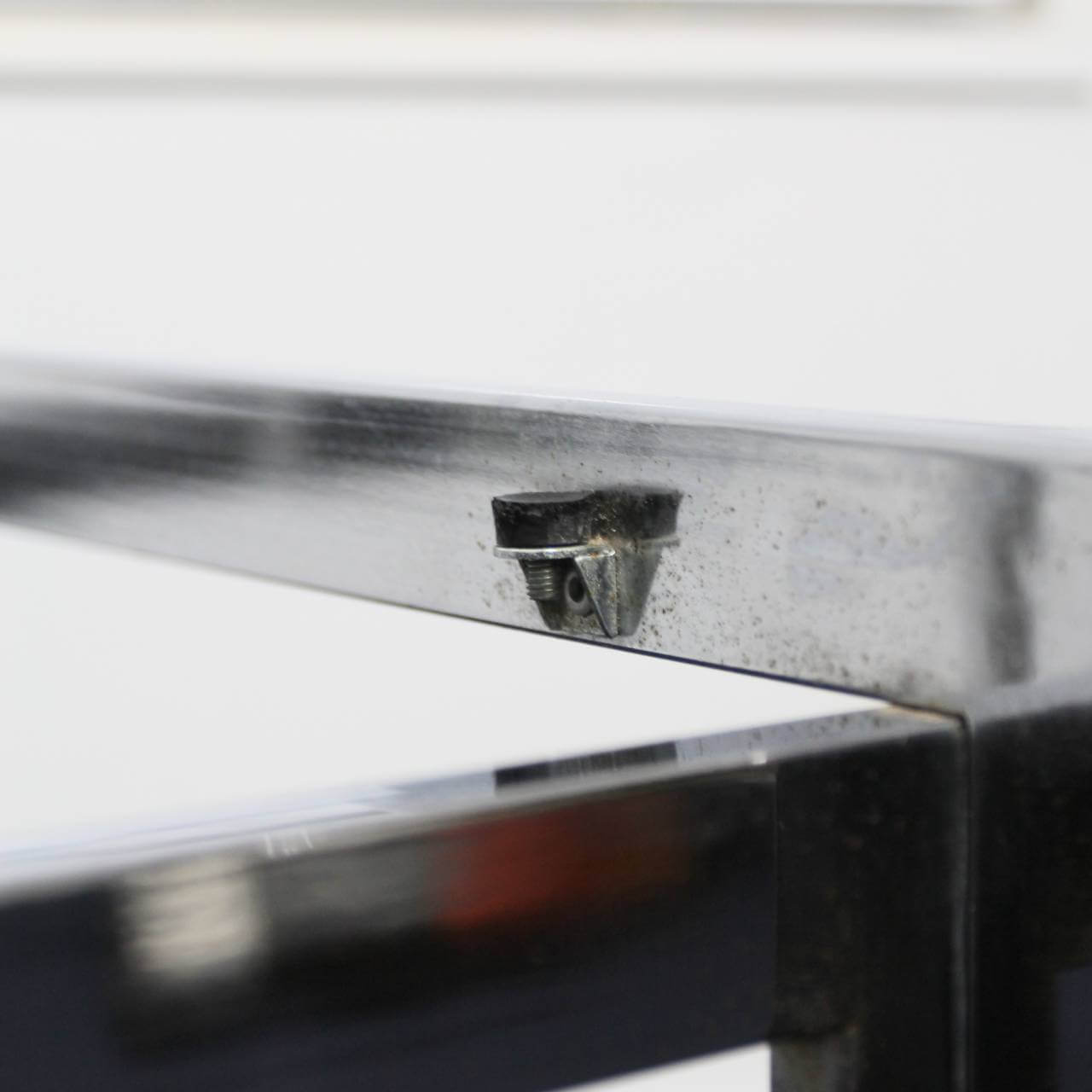 Chrome square glass table - 画像 (9)