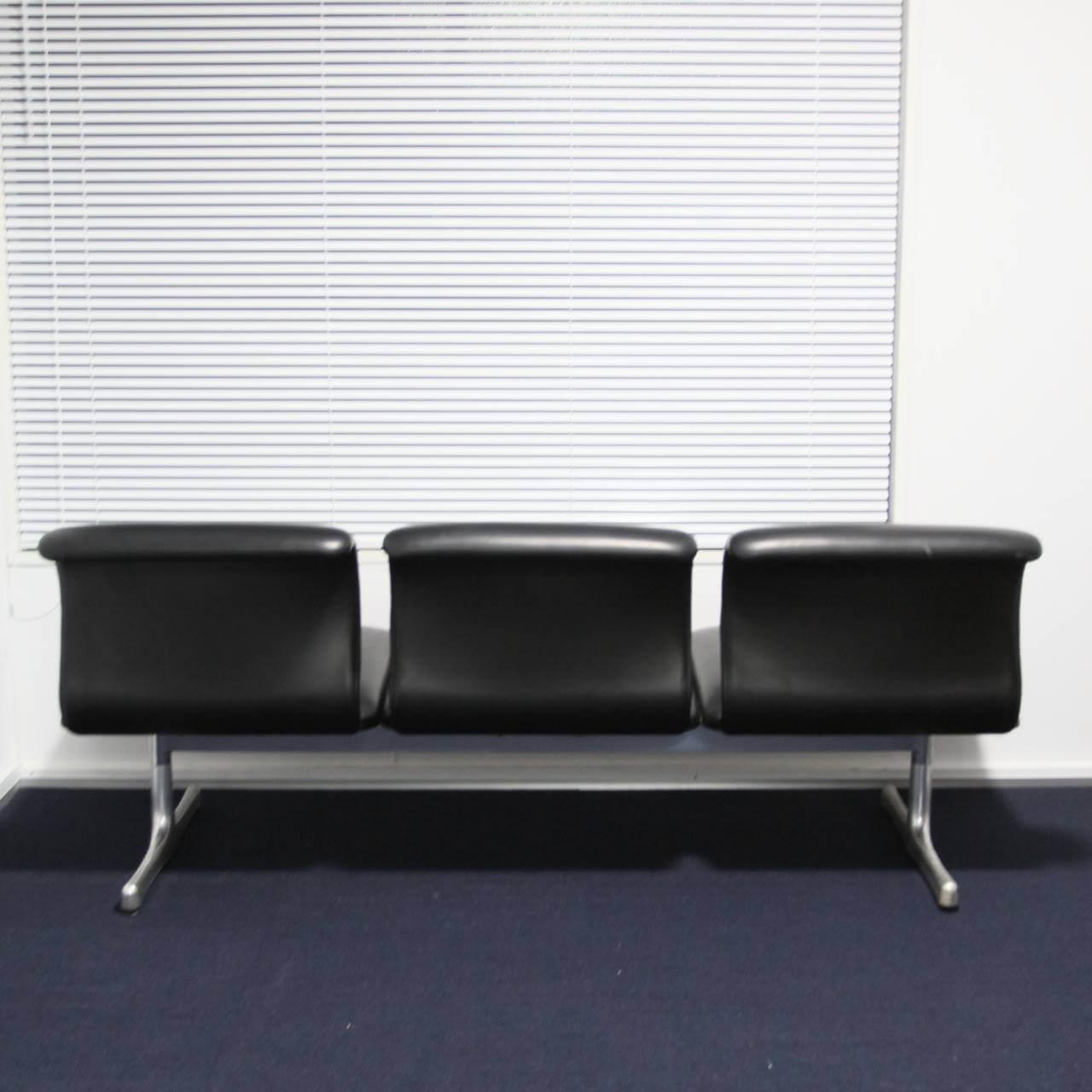 PVC Leather 3P Bench Sofa - 画像 (4)