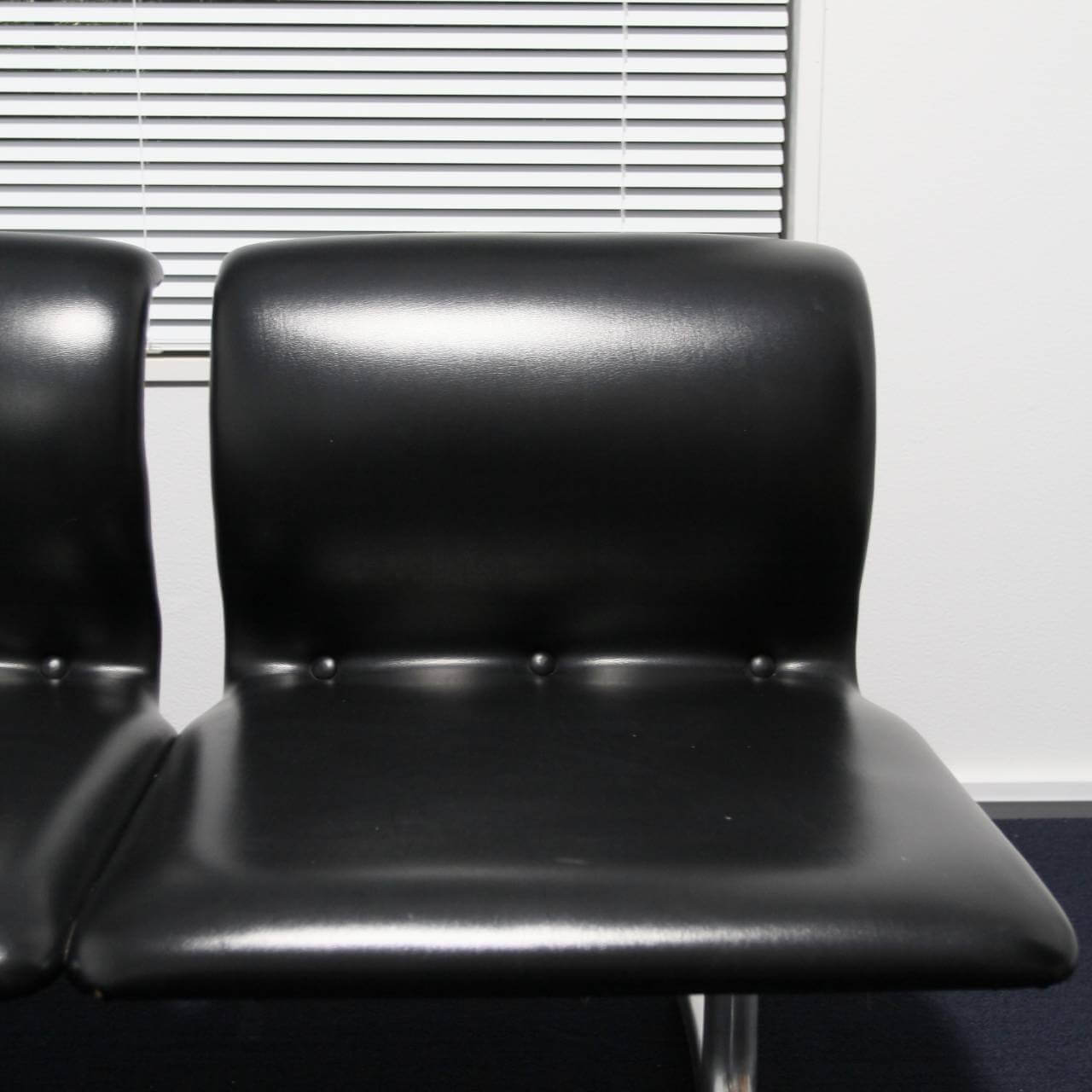 PVC Leather 3P Bench Sofa - 画像 (7)