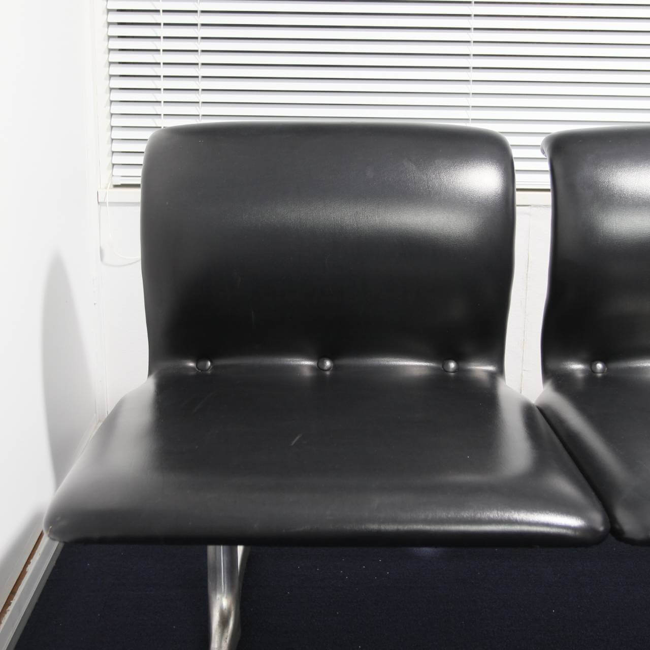 PVC Leather 3P Bench Sofa - 画像 (5)