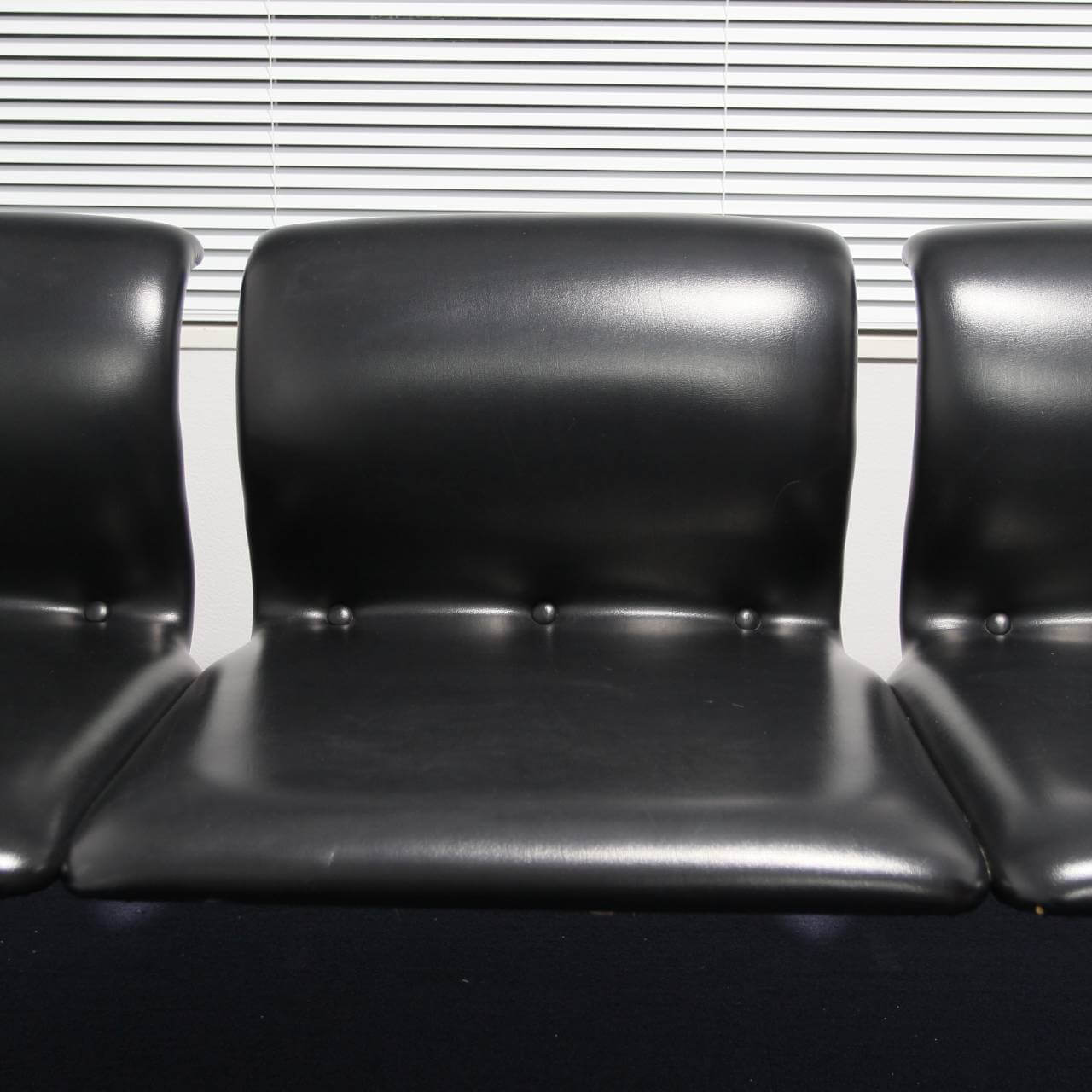 PVC Leather 3P Bench Sofa - 画像 (6)