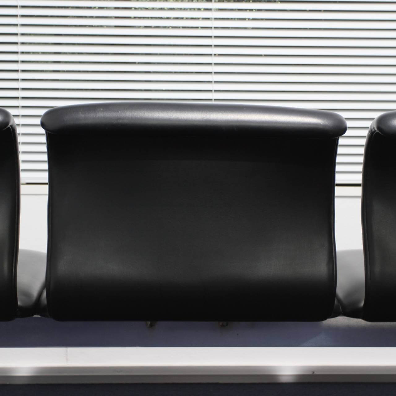 PVC Leather 3P Bench Sofa - 画像 (9)