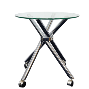 Cross Leg Glass Side Table