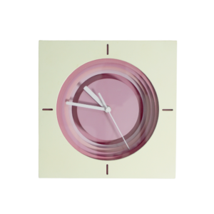3D Square Wall Clock