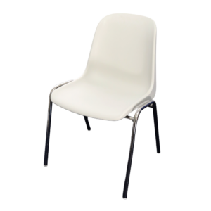 "MOD ELENA"  White Stacking Chair