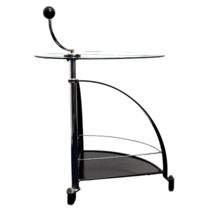 Glass Top Trolley Table