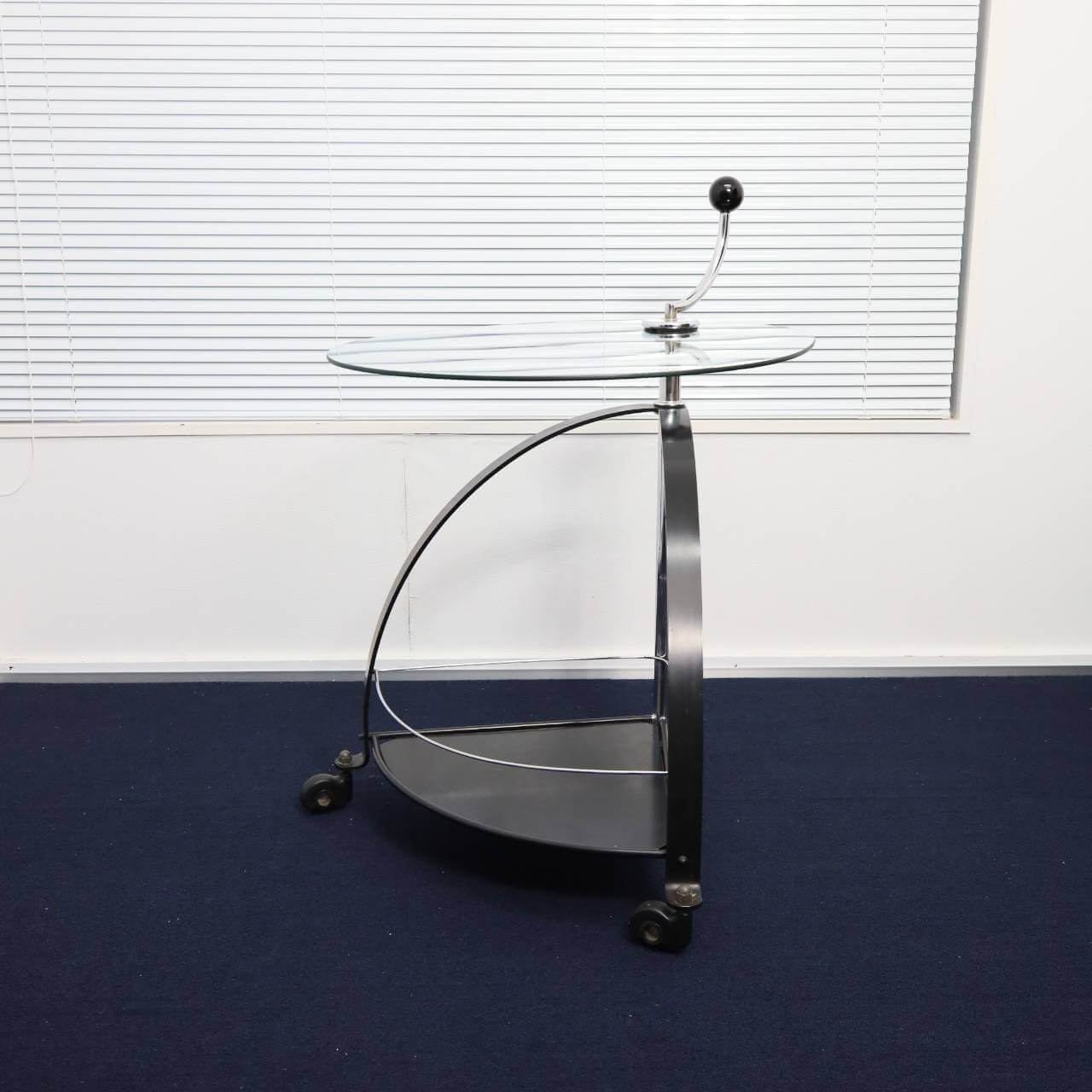 Glass Top Trolley Table - 画像 (2)