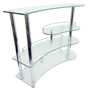 Curve Glass Counter Shelf