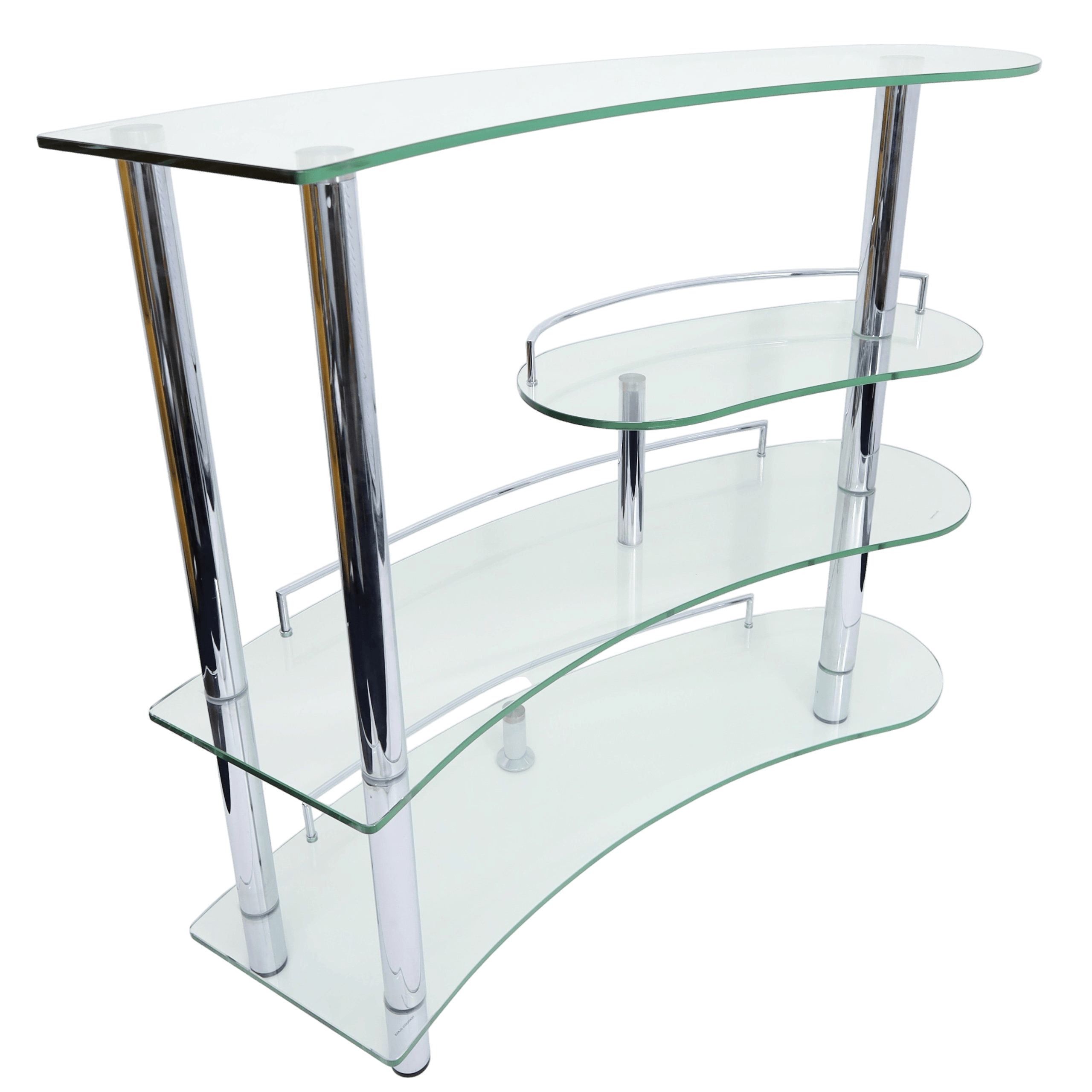 Curve Glass Counter Shelf