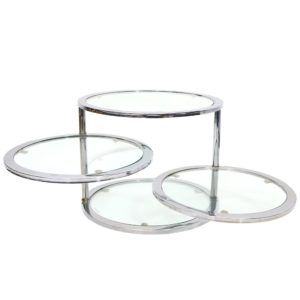 Rotating Glass Side Table