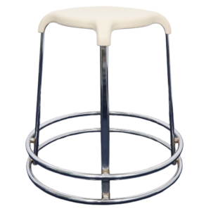 "OKAMURA" Chrome Ring Work Stool