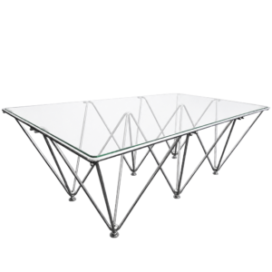 Geometric Wire Glass Table