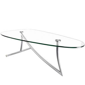 Spear Leg Glass Table