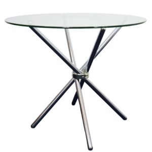 Cross Leg Glass Dining Table